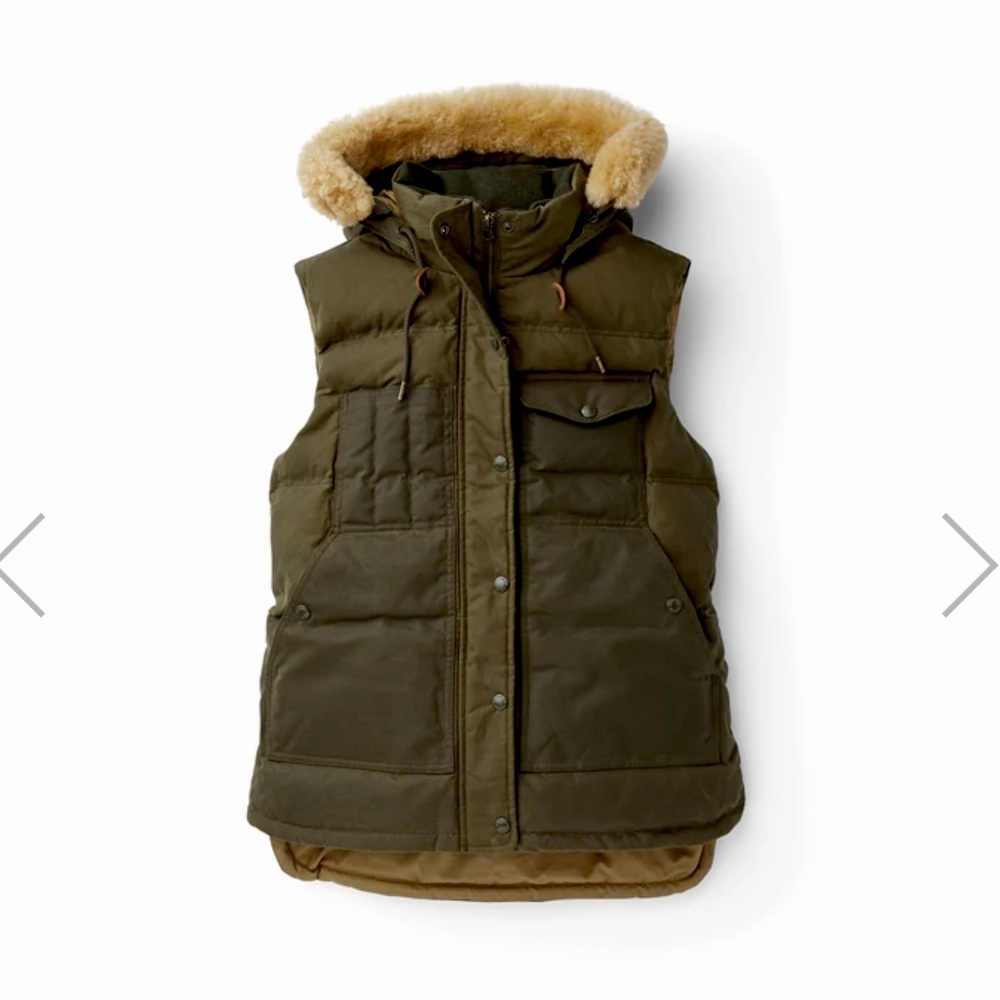 FILSON WOMEN'S DOWN CRUISER VEST XS - BURNT OLIVE